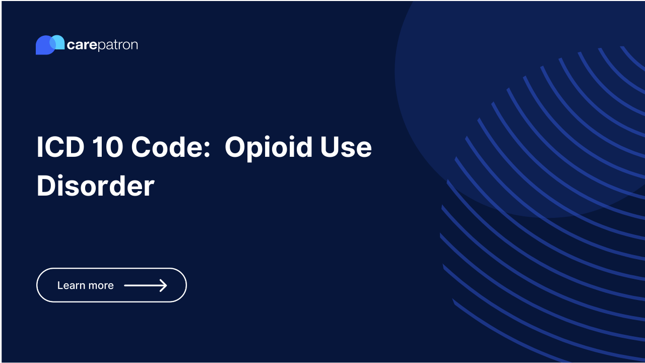 Opioid Use Disorder ICD10CM Codes 2023